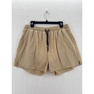 COOFANDY - Athletic Shorts Drawstring Waist Pockets - Khaki - XL - Mens